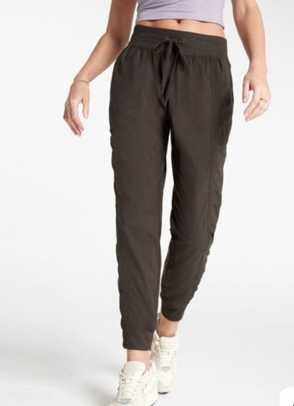 Calia Dark Brown Nyluxe Jogger Pants Medium